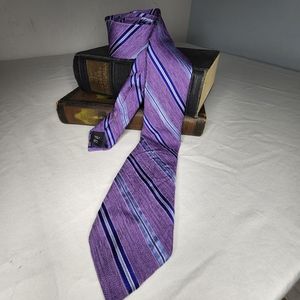 2/$20 Joseph Abbound Purple Striped Silk Tie